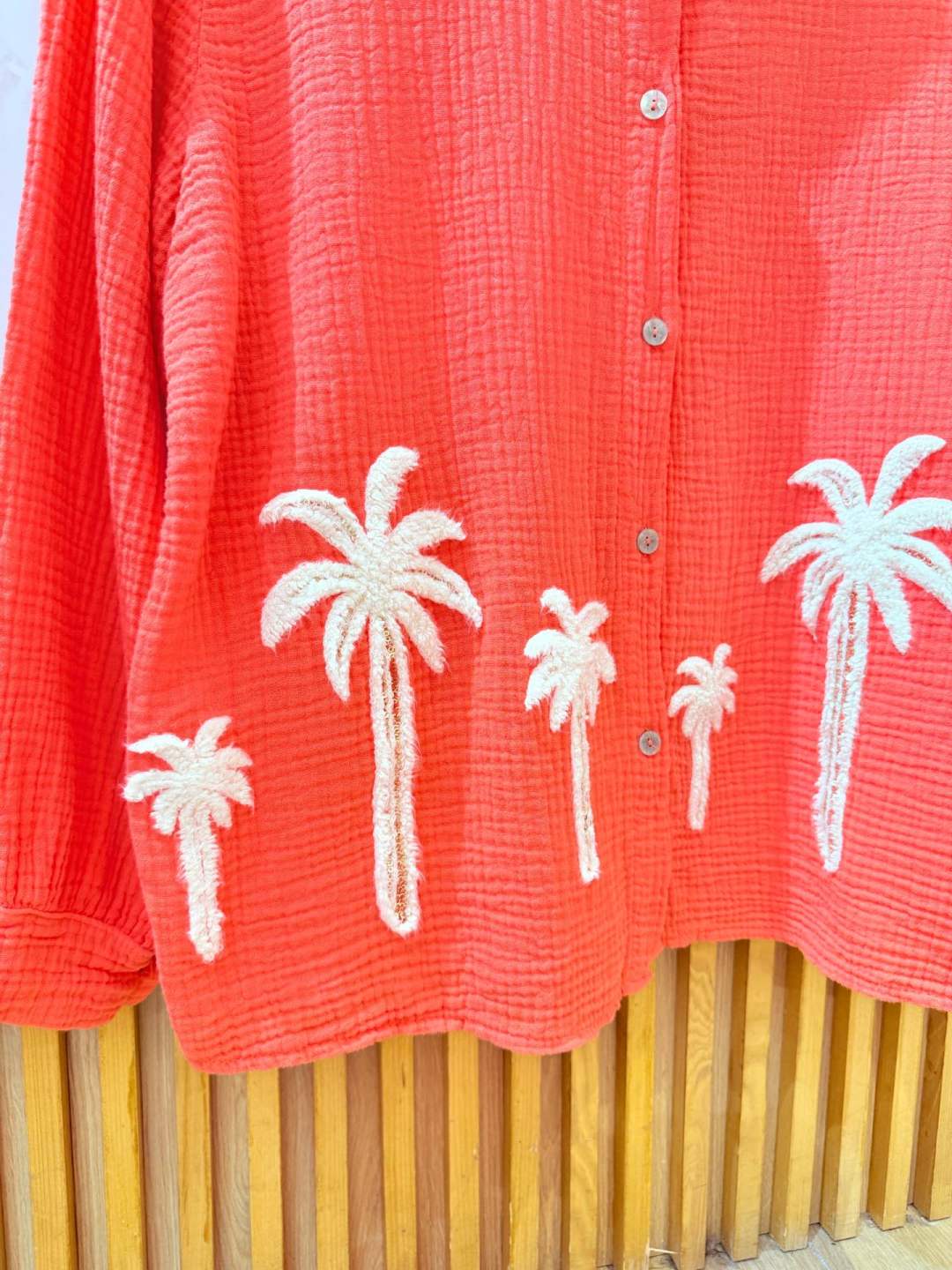 Chemise palmier 🌴 corail
