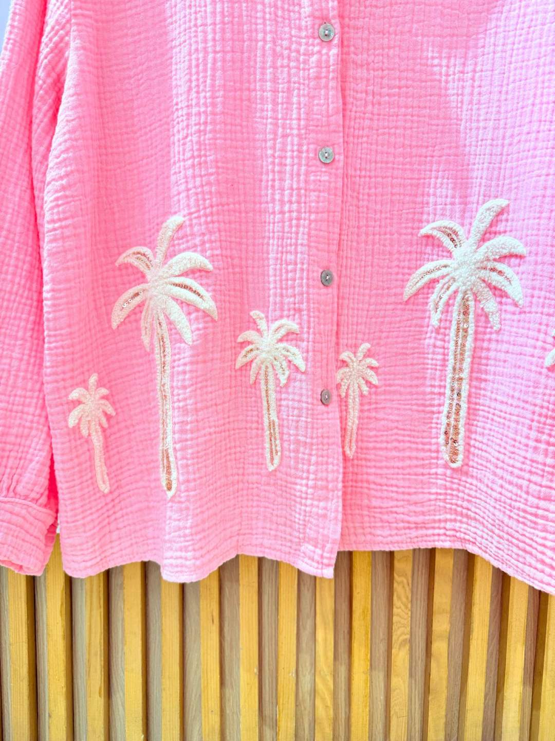 Chemise palmier 🌴 rose GT