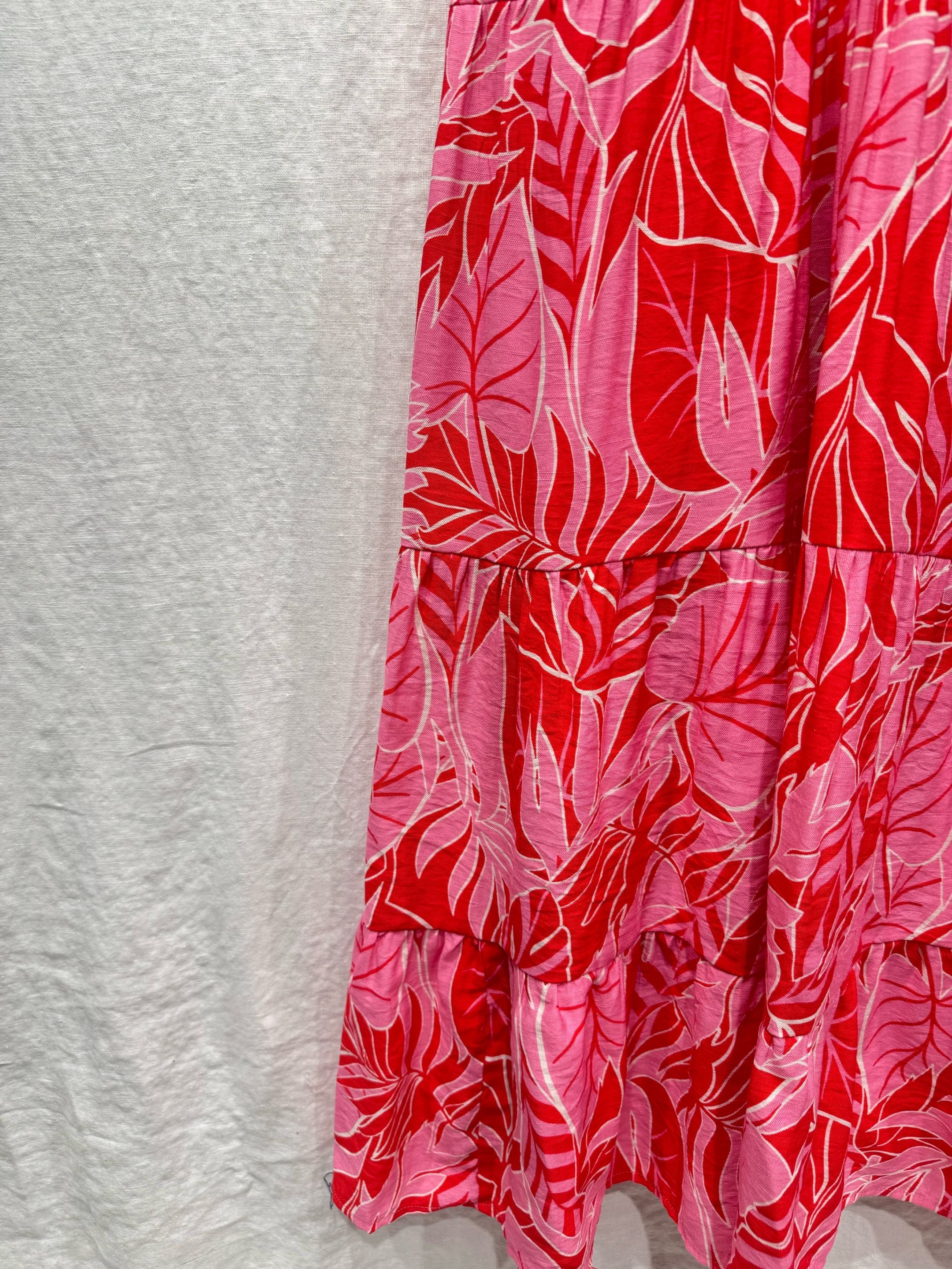 Robe longue rose tropical 🌴