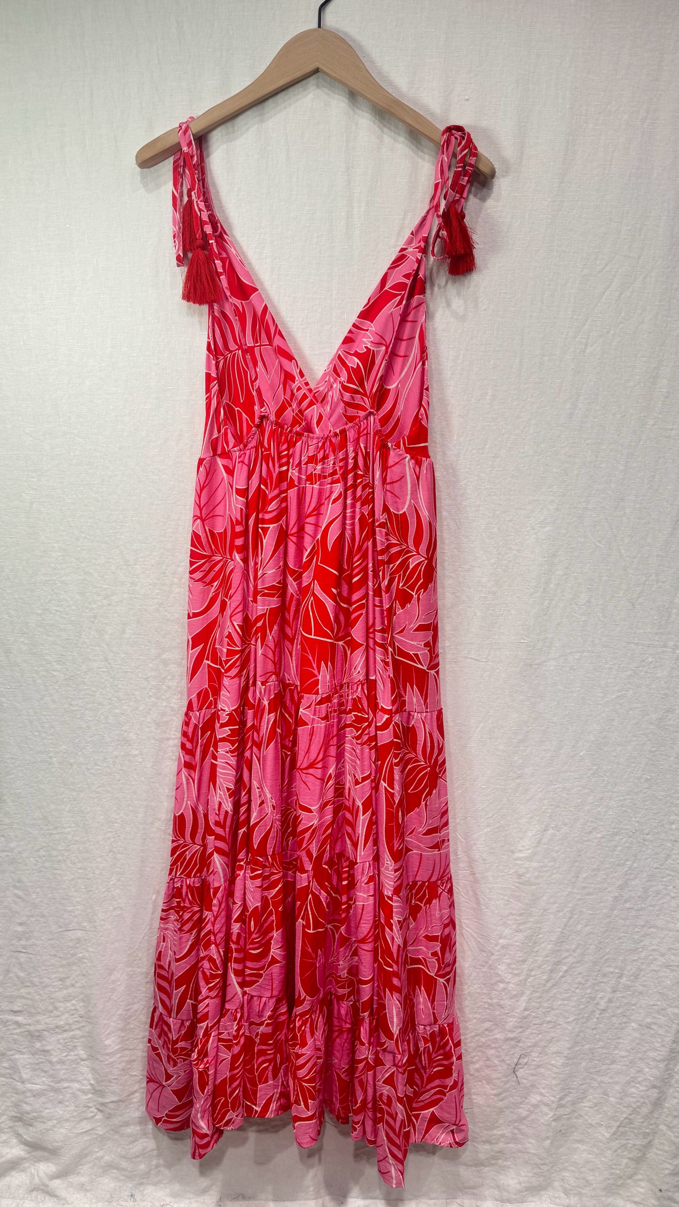 Robe longue rose tropical 🌴